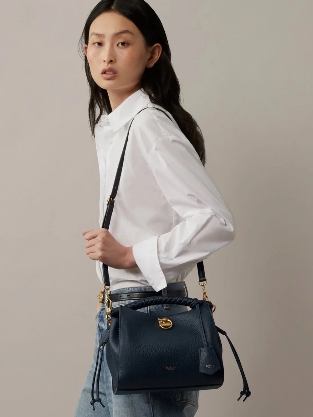 Mulberry Small Iris Leather Top Handle Bag
